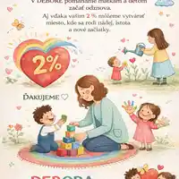 Vaše 2% pre DEBORU- útulok pre matky s deťmi