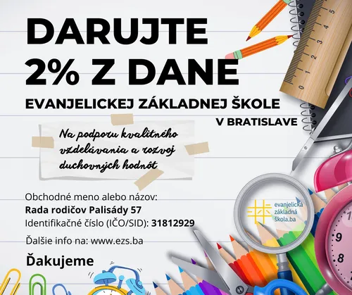 2% pre EZŠ v Bratislave