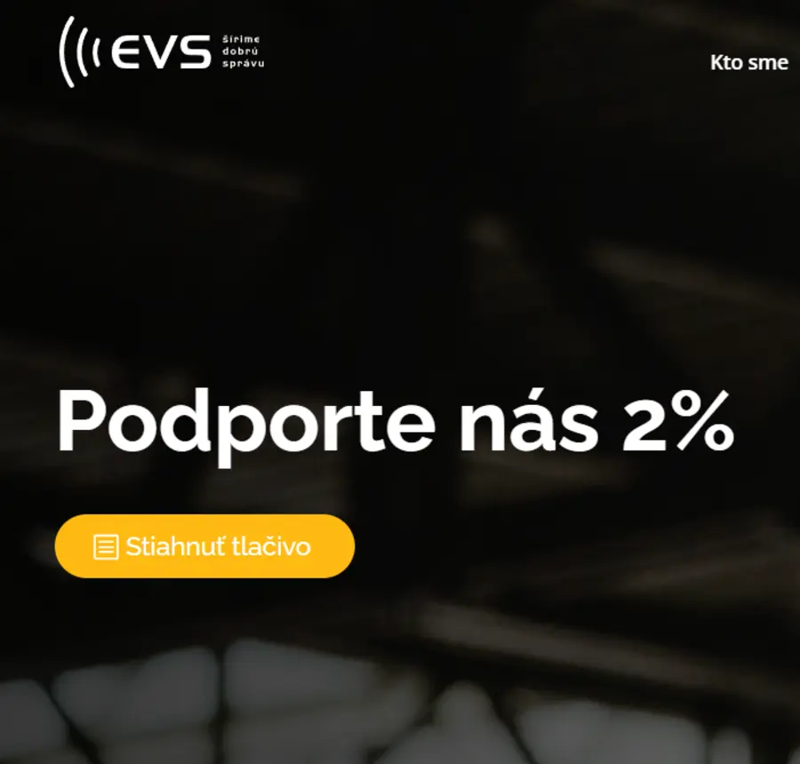 Podporte EVS 2%