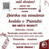 Zbierka na ozvučenie kostola v Prievidzi